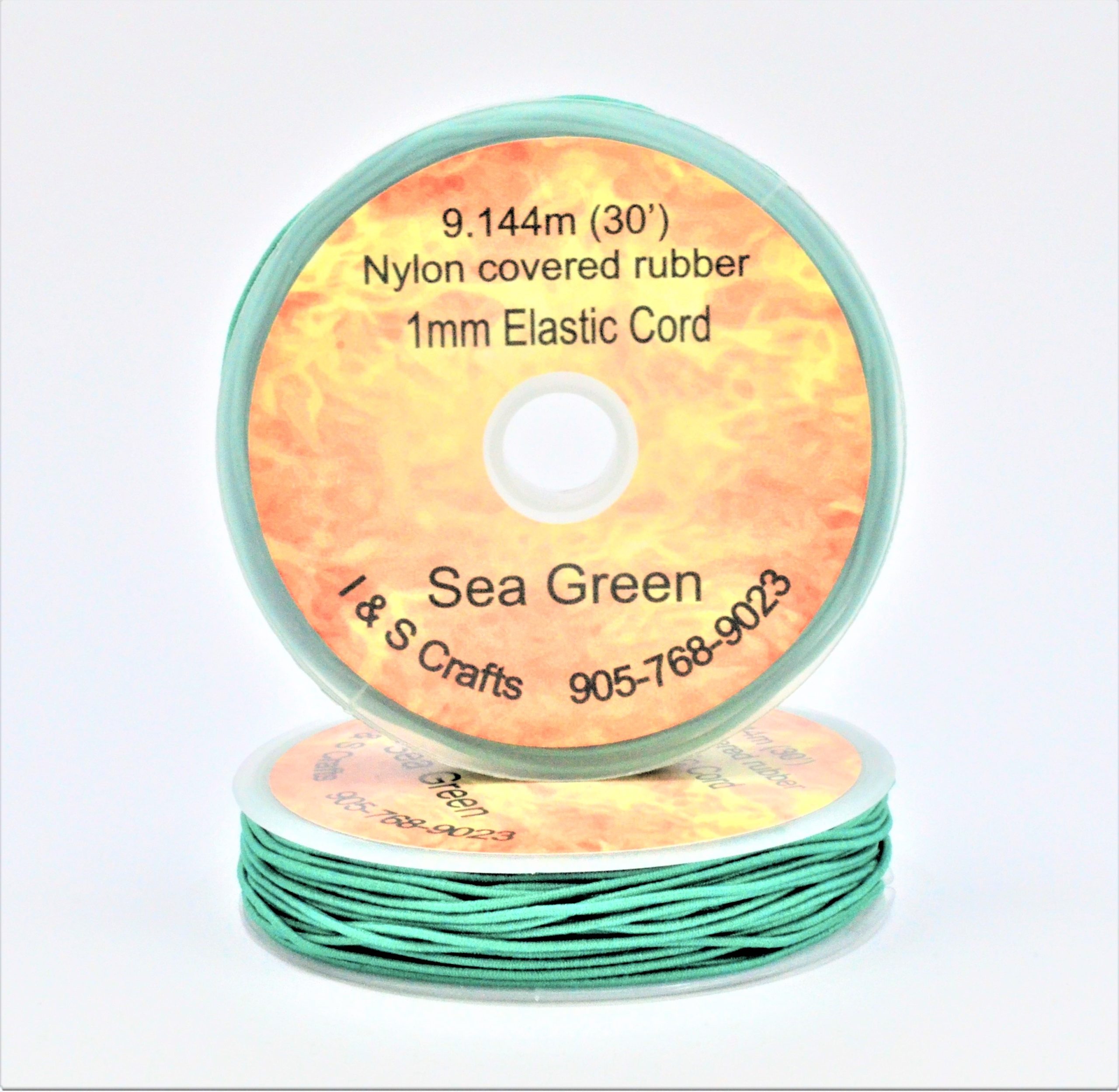 Sea Green Elastic Cord 1mm I and S